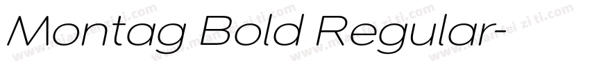 Montag Bold Regular字体转换